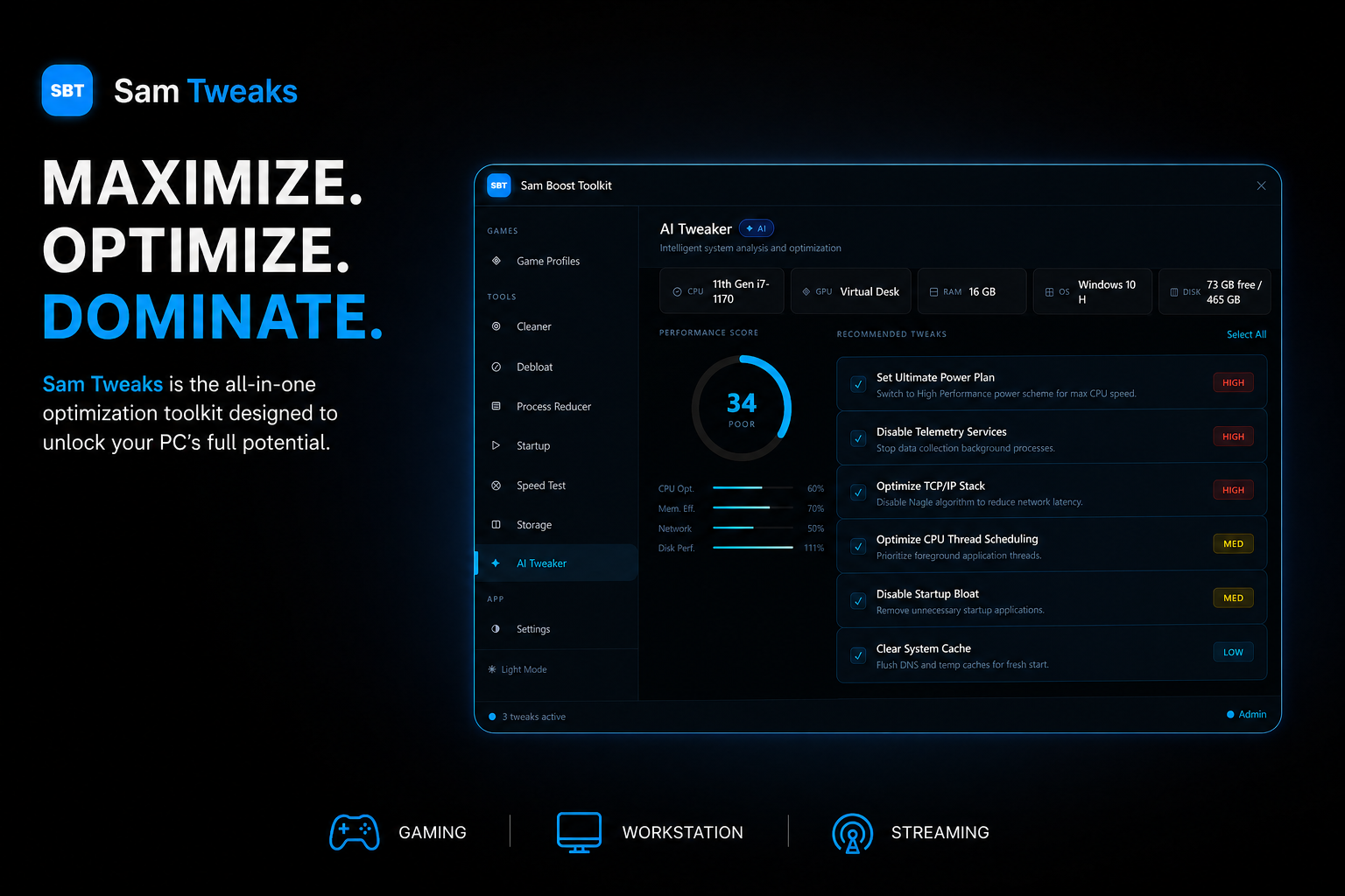 Sam Tweaks V1.0